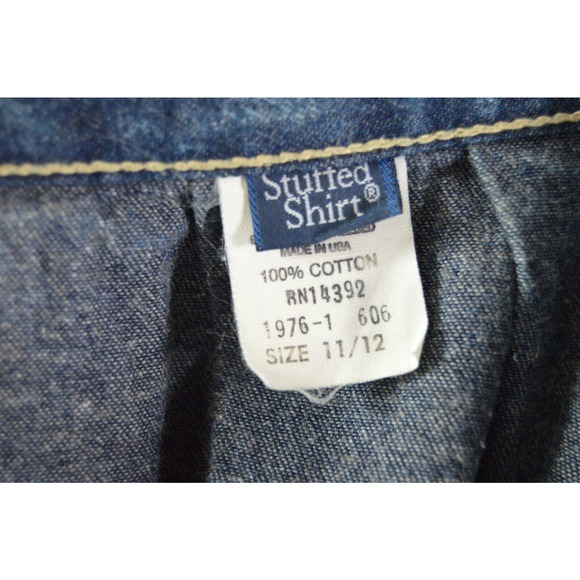 Stuffed Shirt Stone Washed Denim Skirt Vintage 80's Size 11/12 29 inch waist - Picture 6 of 12